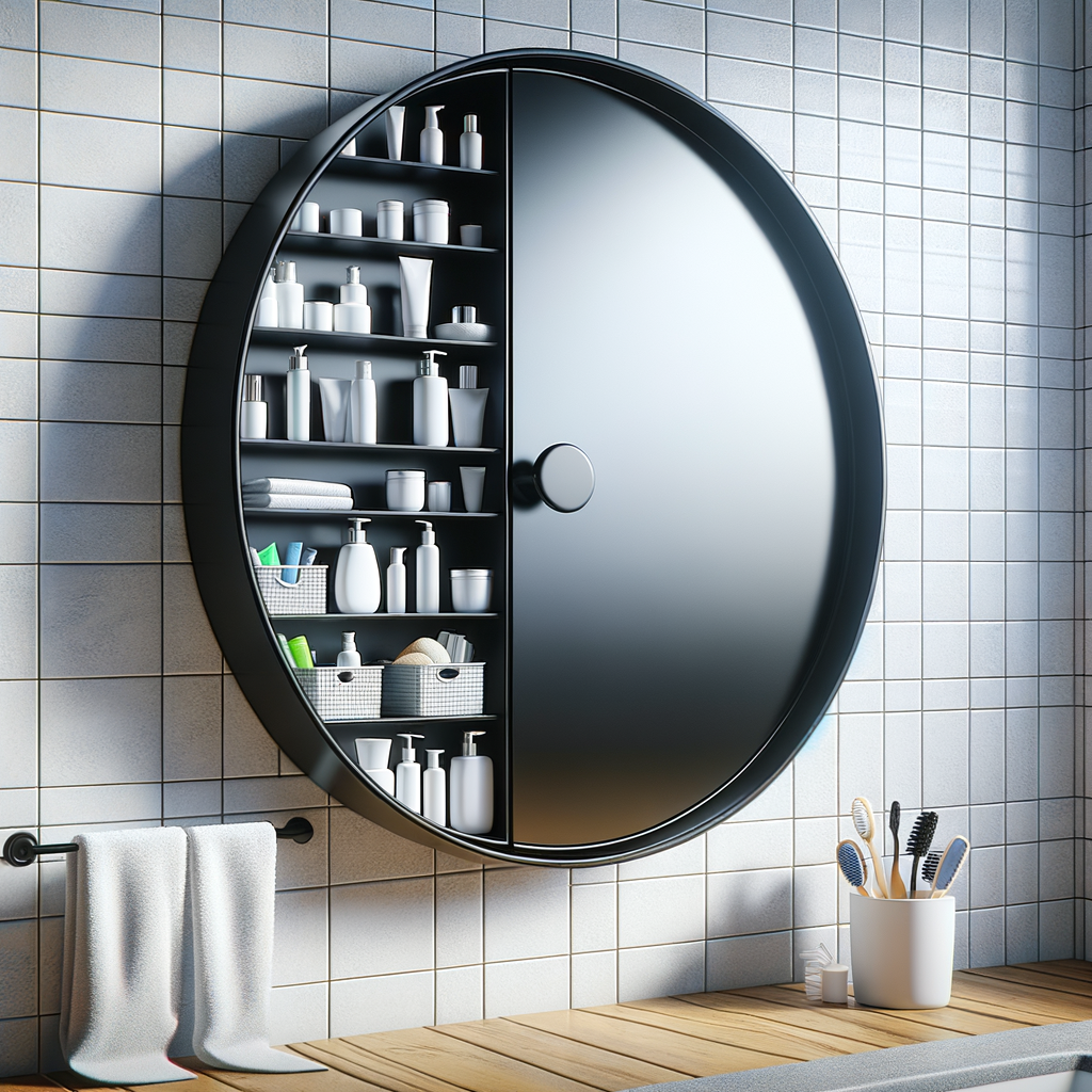 Espejos de almacenamiento oculto mejorando la iluminación del baño