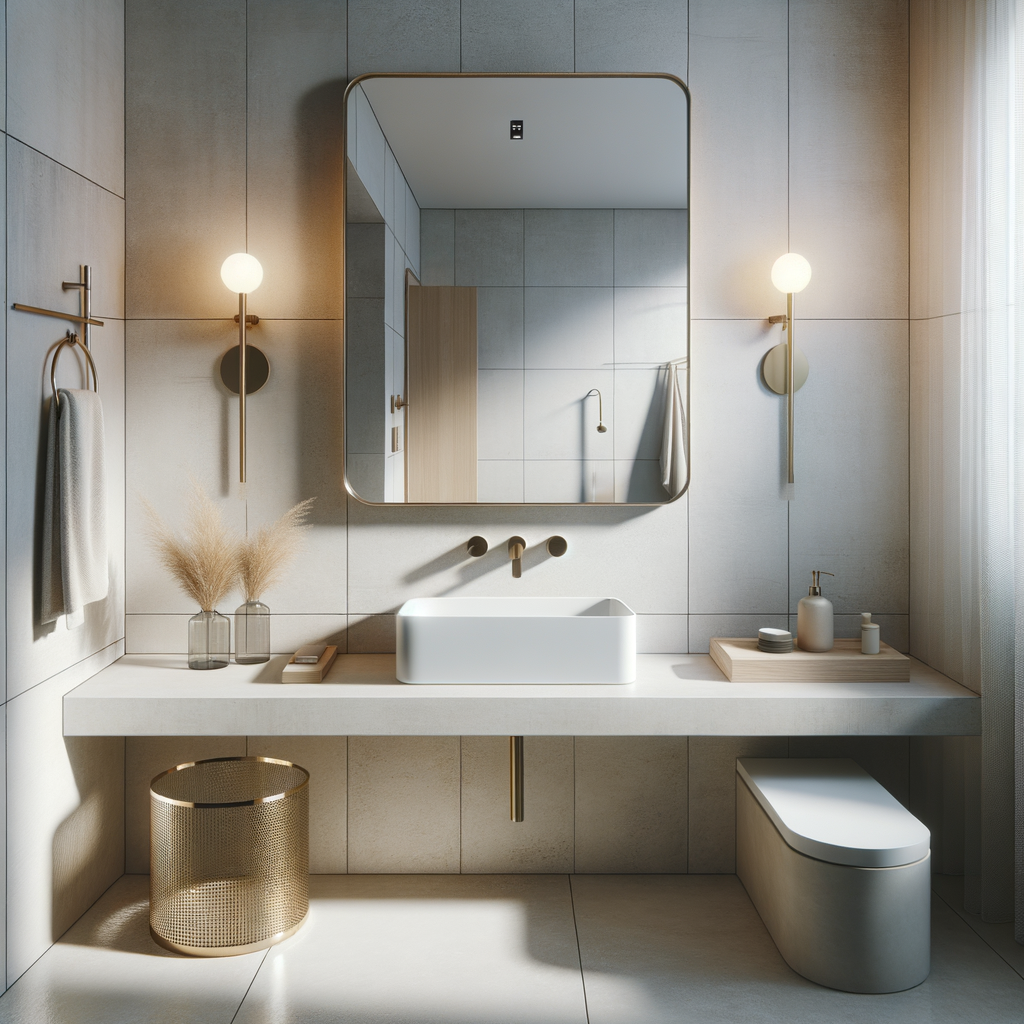 Iluminación estratégica en baños pequeños