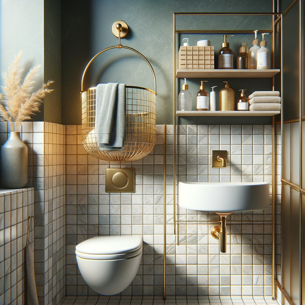 Uso de colores y texturas en baños pequeños