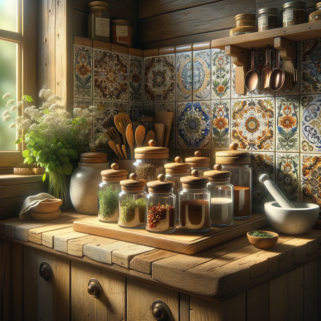 Vigas de madera dando carácter a la cocina rústica