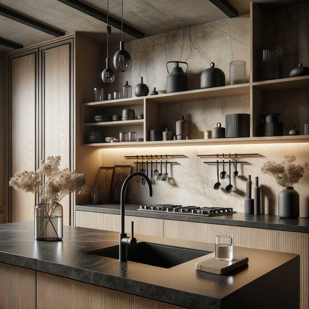 Elementos decorativos en decoración moderna y elegante
