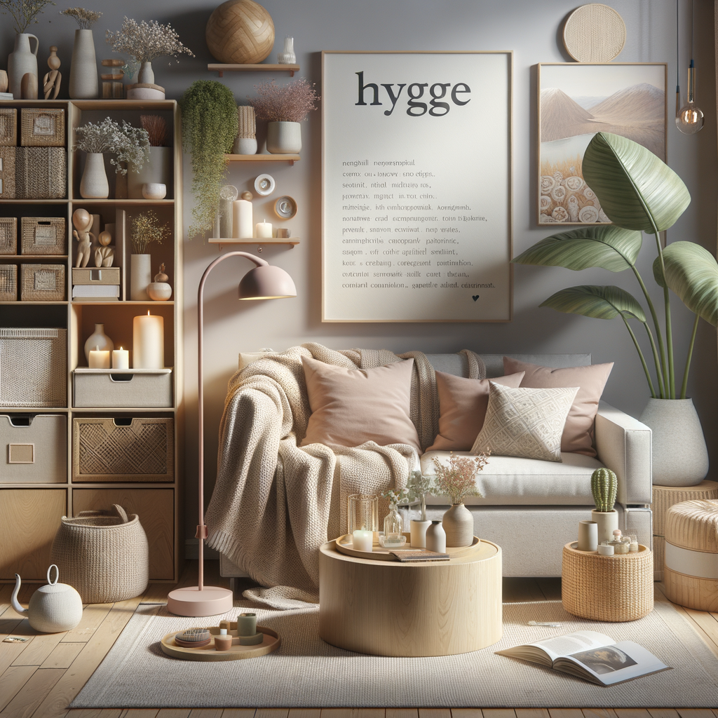 Decoración Hygge con texturas suaves y colores neutros