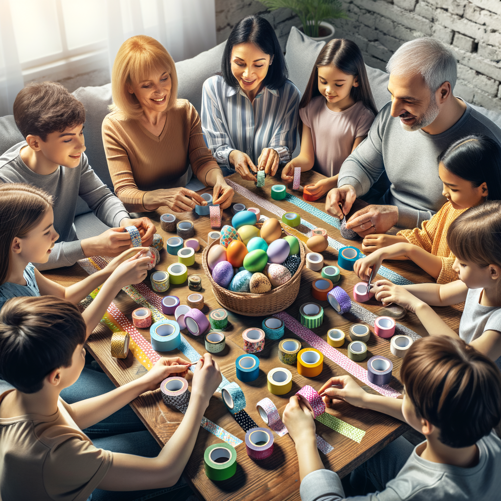 Técnica Washi Tape para decorar huevos de Pascua