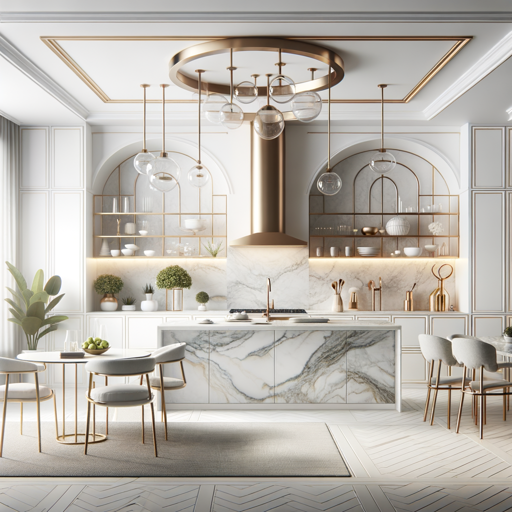 Cocina de lujo silenciosa y elegante