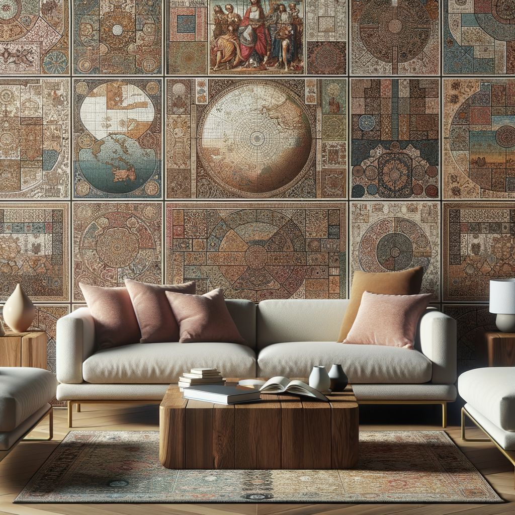 Pared con vinilos decorativos como opción de decoración económica