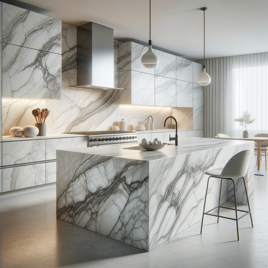 Tendencias de encimeras de cocina en colores oscuros y elegantes para 2024