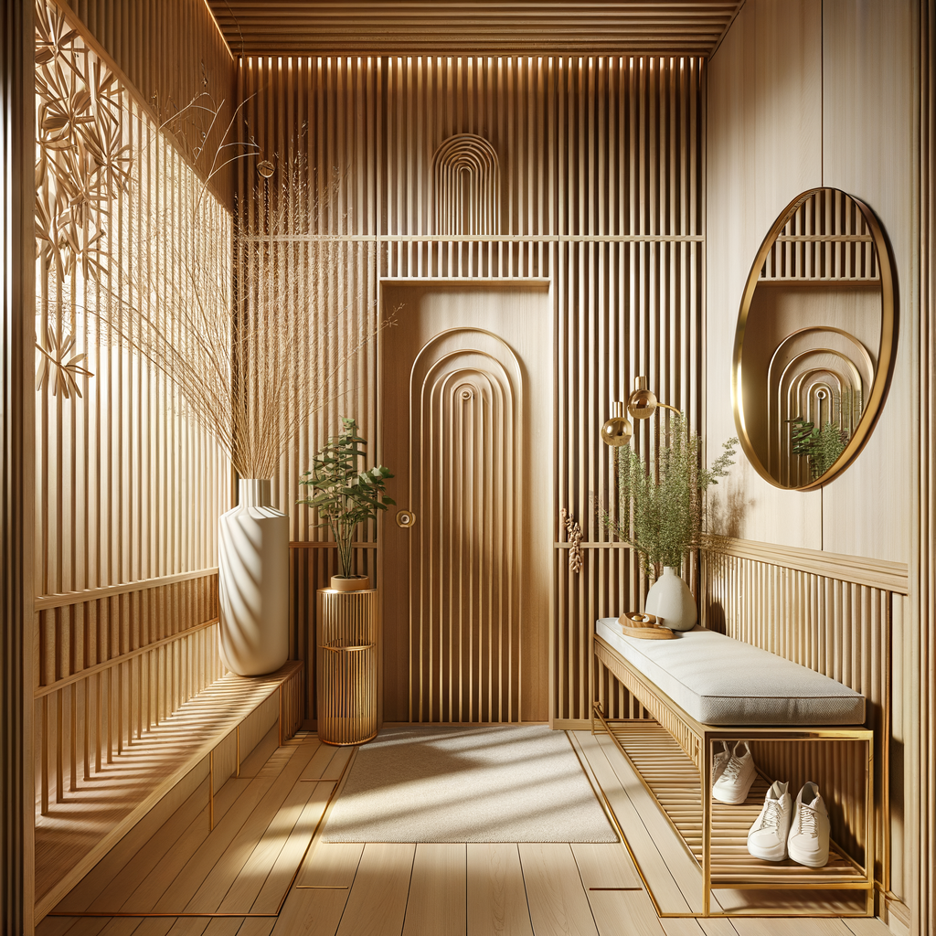 Decoración de recibidores pequeños con madera