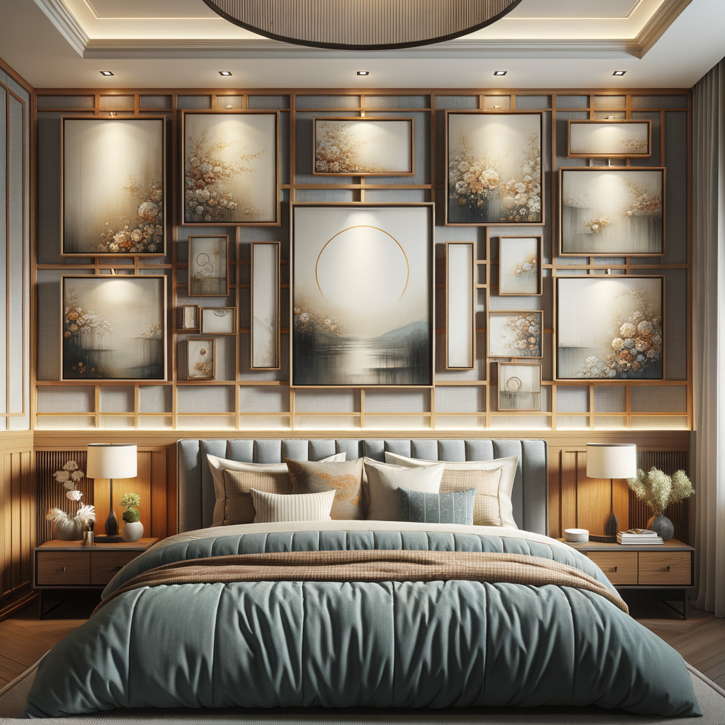 Imagen de cuadros decorativos en un dormitorio