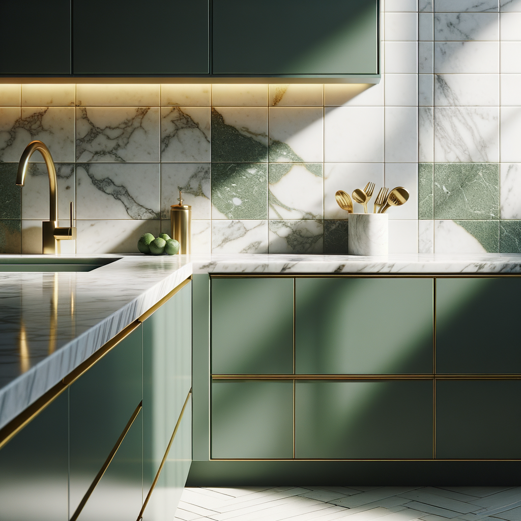 Cocina veraniega con colores vibrantes