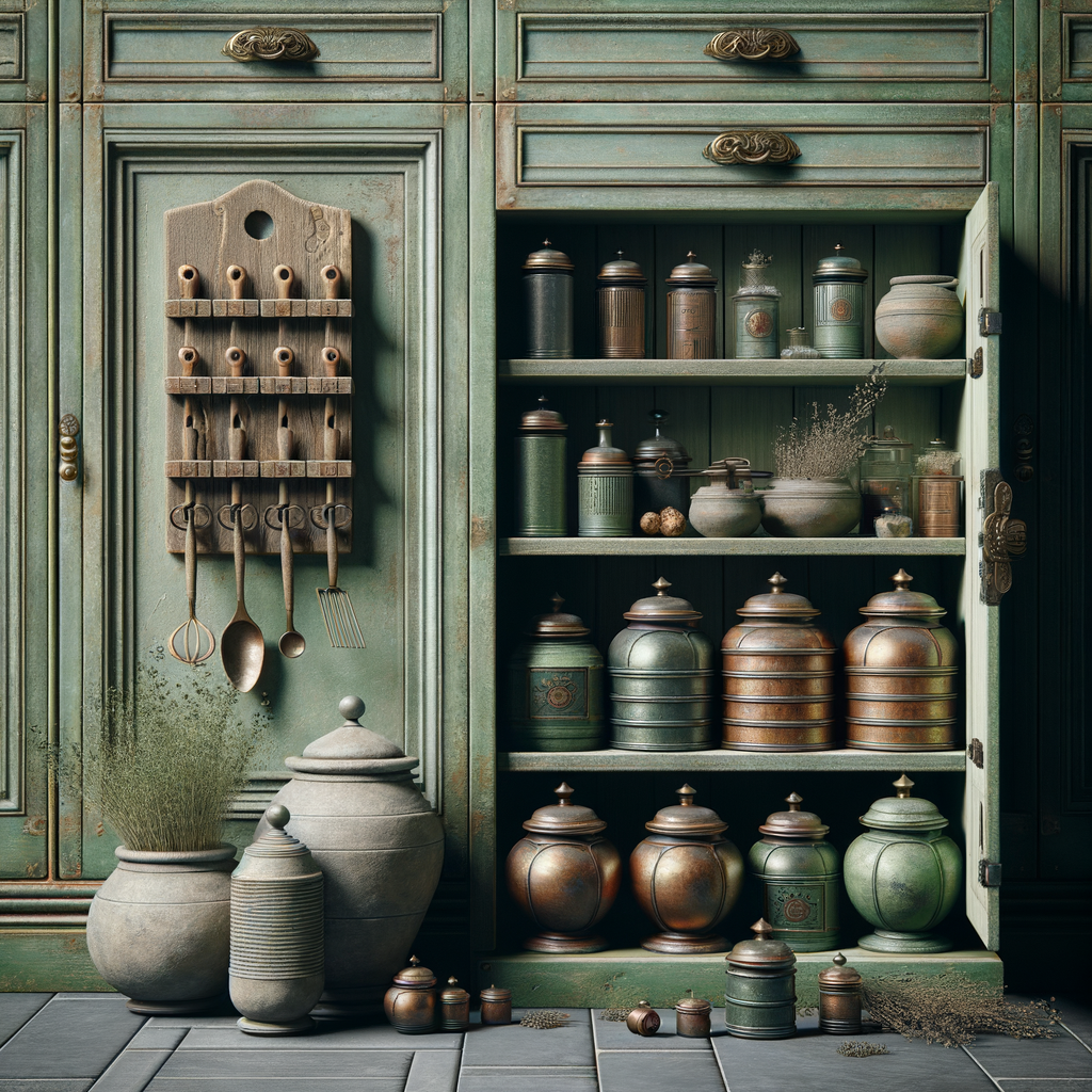Cocina decorada con colores pastel y patrones retro