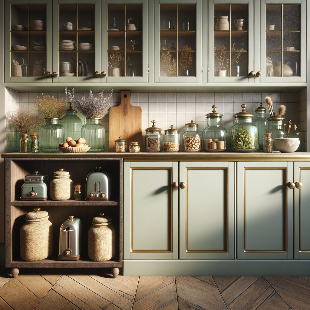 Una cocina decorada con encanto retro
