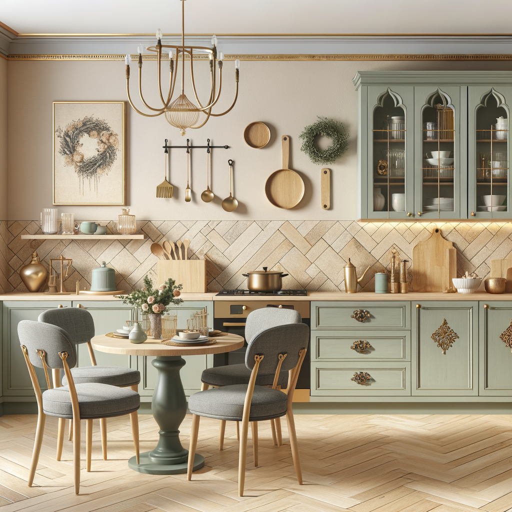 Cocina con toques de colores vibrantes