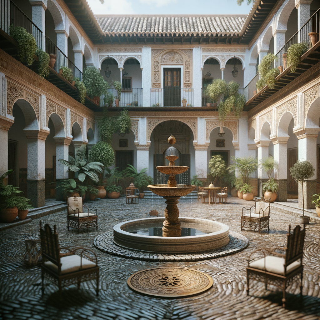 Iluminación cálida en una casa al estilo andaluz