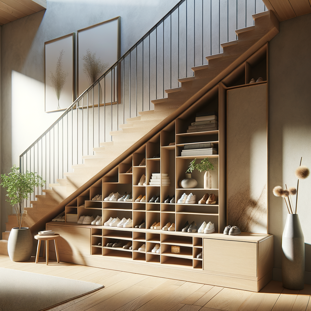 Imagen de muebles multiusos para organizar zapatos