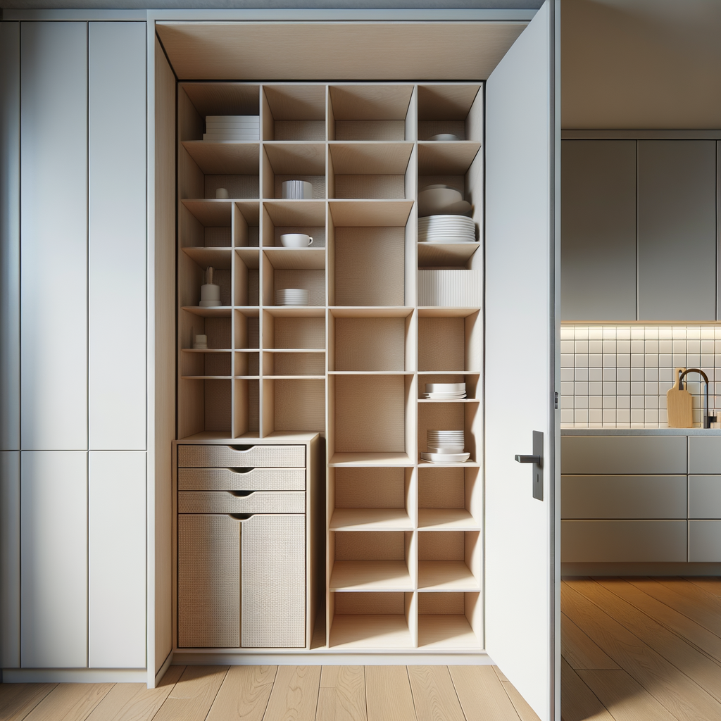 Imagen de una cocina pequeña con soluciones de almacenaje