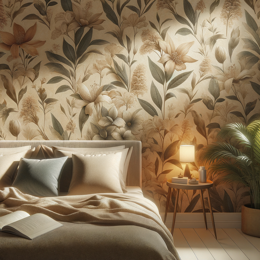 Tonos pasteles y texturas naturales decorando un dormitorio