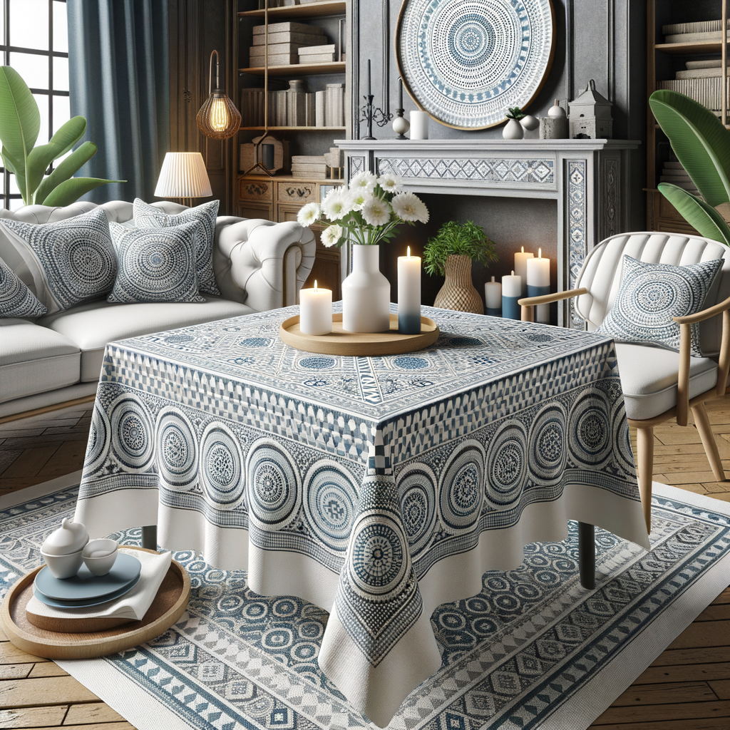 Decoración de mesa con mantel de Zara Home