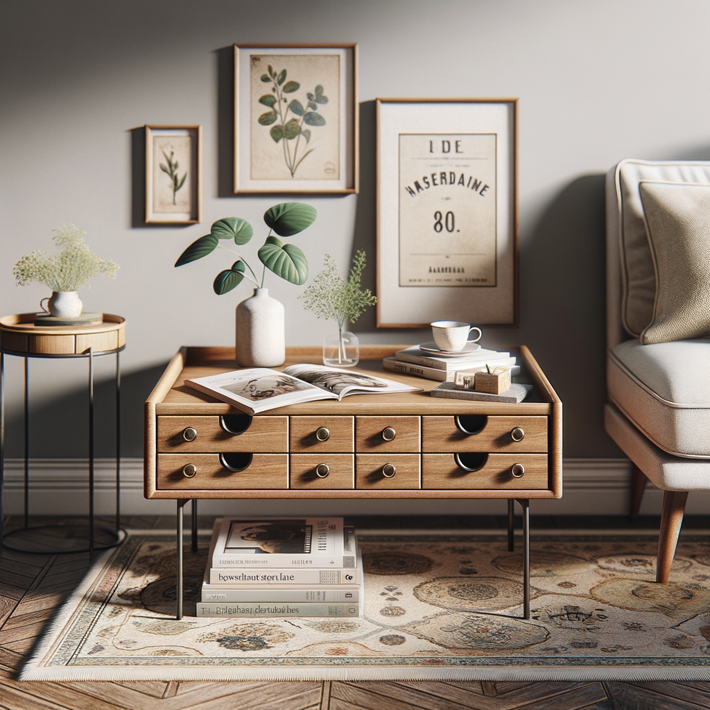 Detalle de mesa baja elegante