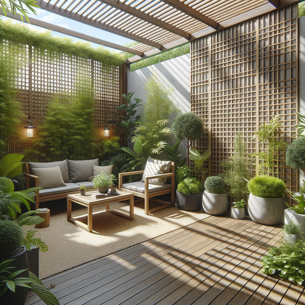 Soluciones elegantes de privacidad para terraza