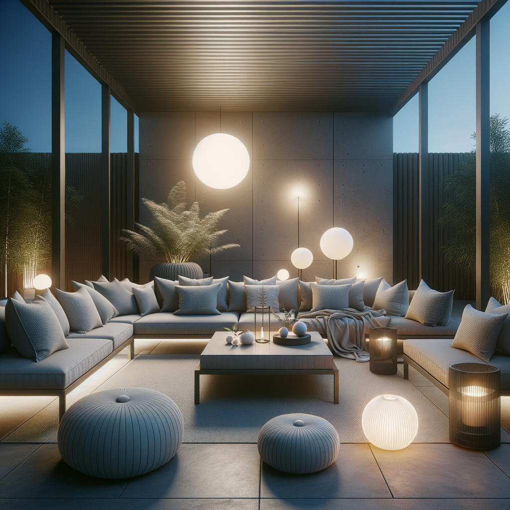 Vista de un moderno oasis urbano, perfecto para la vivienda contemporánea