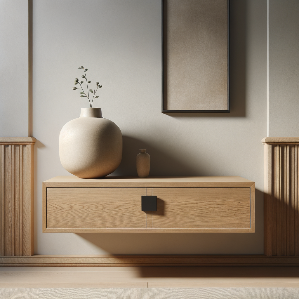 Sala de estar decorada con estilo Japandi
